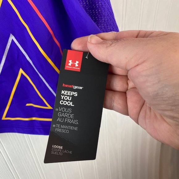 Under Armor Tank Heat Gear Loose Purple Size Large NWT - Picture 6 of 6